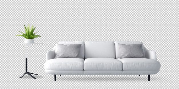 white-sofa-plant-3d-rendering_252032-1